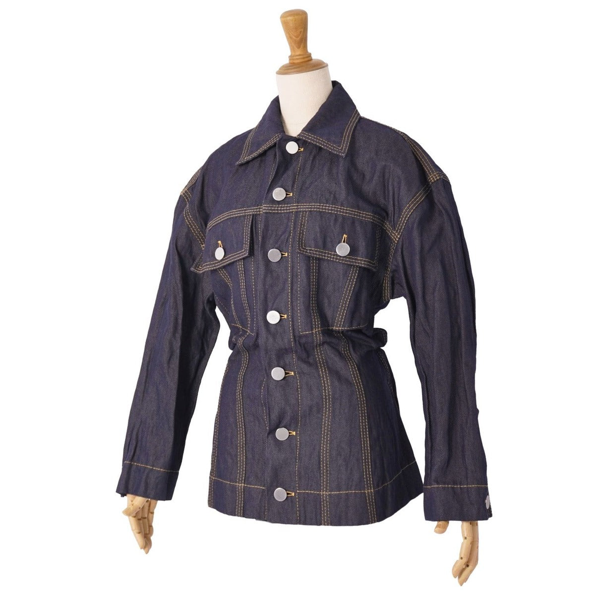 Bottega Veneta Jacket Cotton Denim Indigo Bull Size — view 5