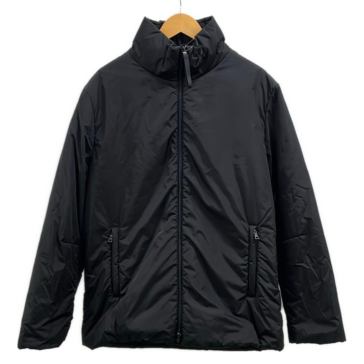 Prada Sport Down Jacket 50 M Black Winter Zip Up Long Sleeve