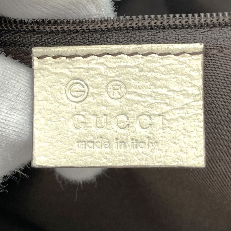 Gucci 179587 001013 GG Canvas Tote Handbag Leather Women