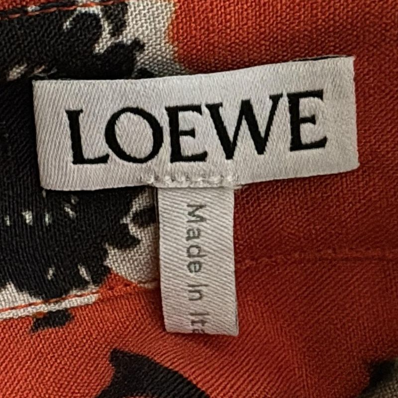 Loewe Long Sleeve Shirt Blouse Size 34 S Women - Orange X White X Multi