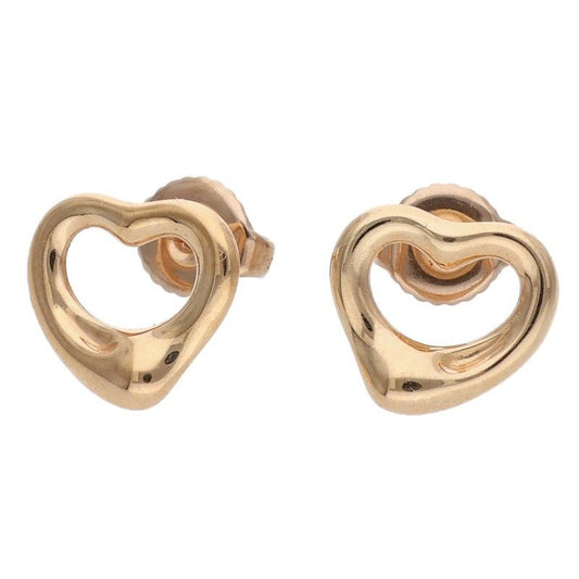 Tiffany & Co Elsa Peretti Open Heart 18K Yellow Goldearrings Ladies