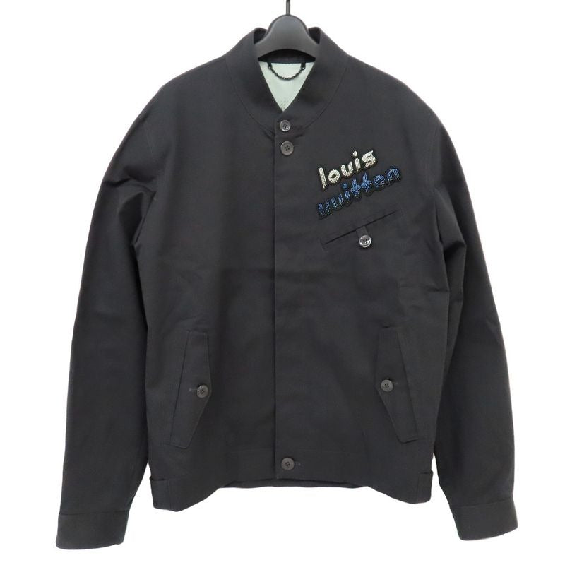 Louis Vuitton Cotton Harrington Jacket 1 Abxso 46 Black Beaded Outerwear