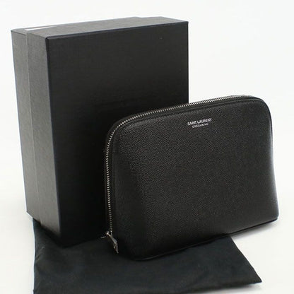 Saint Laurent Pouch Leather Black