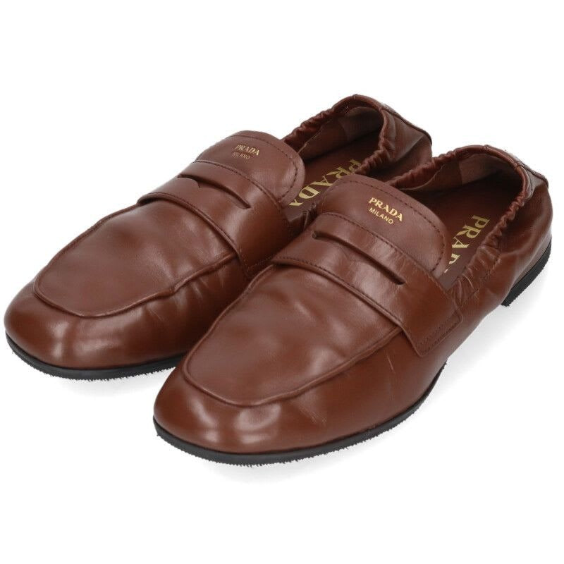 Prada 25 AW 1 D051 O Logo Aunty Cles Loafers 38