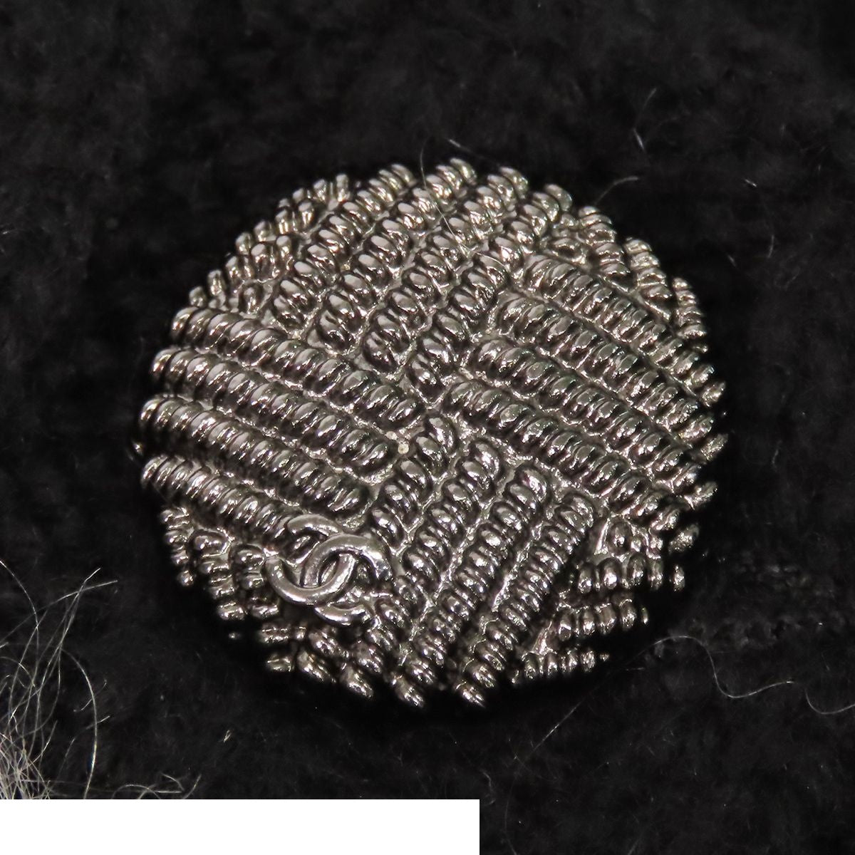 Chanel Knit Dress Black White Wool Cashmere Mohair Fringe Three Quarter Sleeve — view 5