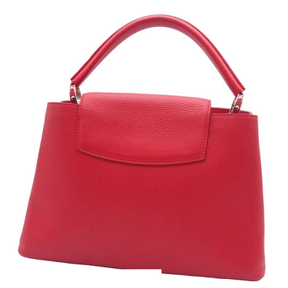 Louis Vuitton Capucines MM Coquelicot Silver Taurillon Leather Handbag — view 2