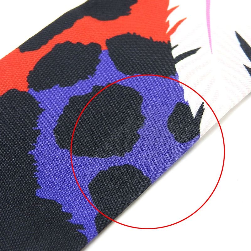 Hermes Twille Scarf Jaguar Quetzal 100% Silk Green Red Blue Multicolor Small