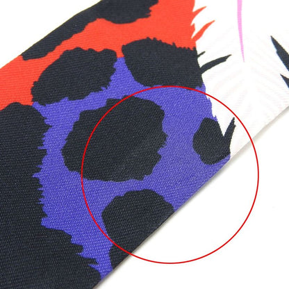Hermes Twille Scarf Jaguar Quetzal 100% Silk Green Red Blue Multicolor Small