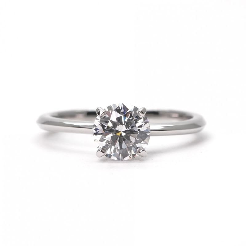 Tiffany & Co Round Brilliant Cut Diamond Platinum Band