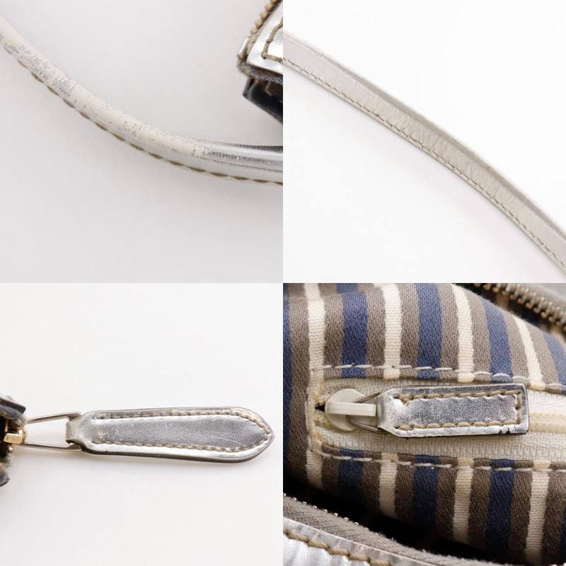 Gucci Interlocking G 182491 GG Canvas Silver Ladies Shoulder Bag