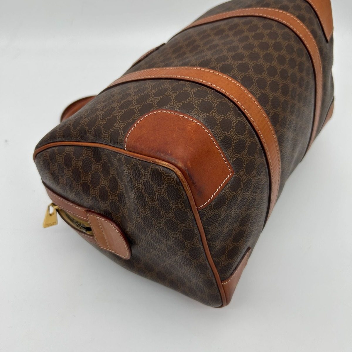 Celine Vintage Macadam Blason Pattern Triomphe Logo Leather Tote — view 6