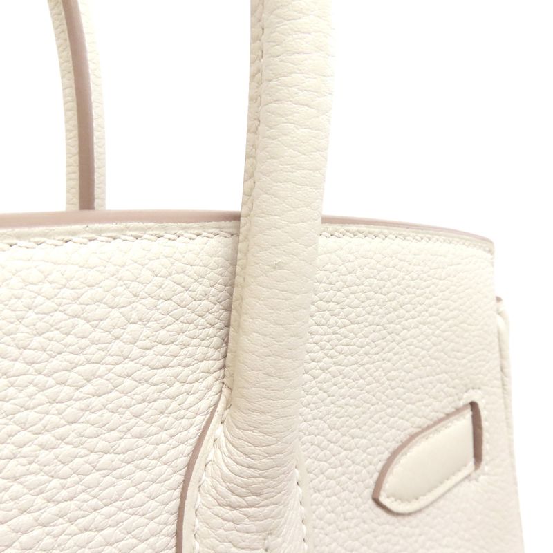 Hermes Birkin 30 Nata Gold Hardware Handbag Taurillon Women