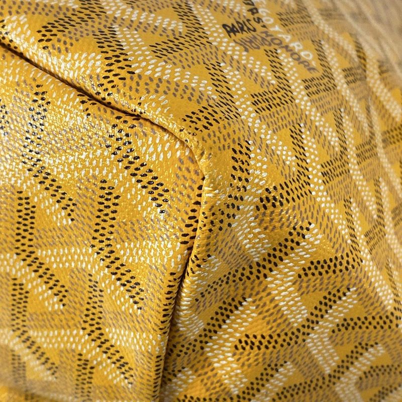 Goyard Saint Louis GM Yellow Leather Tote Bag