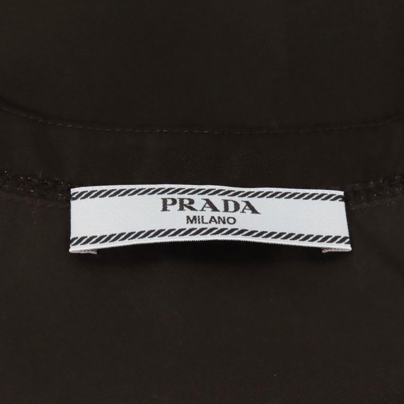 Prada 2023 230701 Re-nylon Triangle Logo Sleeveless Mini Dress Black 40 Made In