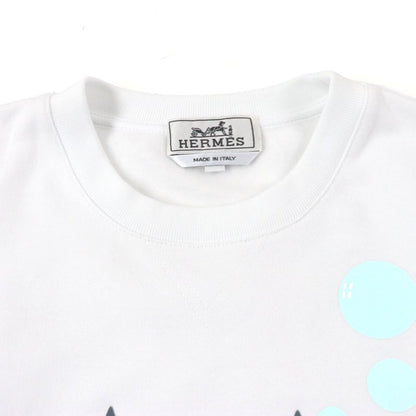 Hermes 23SS Scubh 100% Cotton Crewneck Pullover Sweatshirt White XS With Box