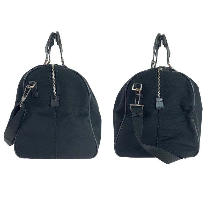 Gucci Black Silver Hardware Nylon 012 0399 Shoulder Bag Boston Bag 2way Men