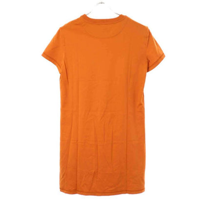 Hermes 22ss Dress Embroidered Pocket Dress 2e4508du Orange 36
