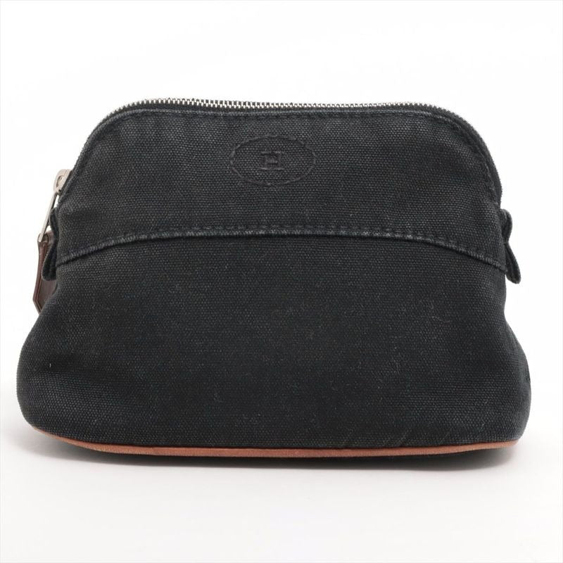 Hermes Bolide Pouch 15 Canvas Black