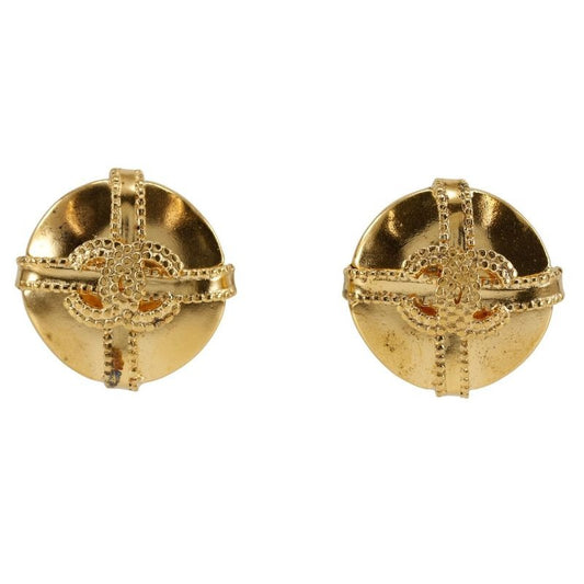 Chanel Coco Mark Vintage Gold Plated 97 a 20.2 g Earrings
