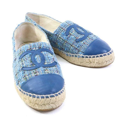 Chanel Tweed Blue Espadrilles