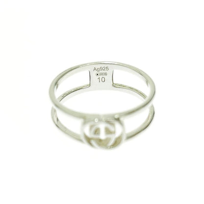 Gucci Silver Slim Open Band Ring 2.0g 925 Engraved 407822 Ring with Box