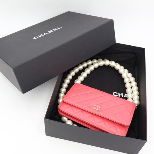 Chanel Pearl Pink Wallet on Chain