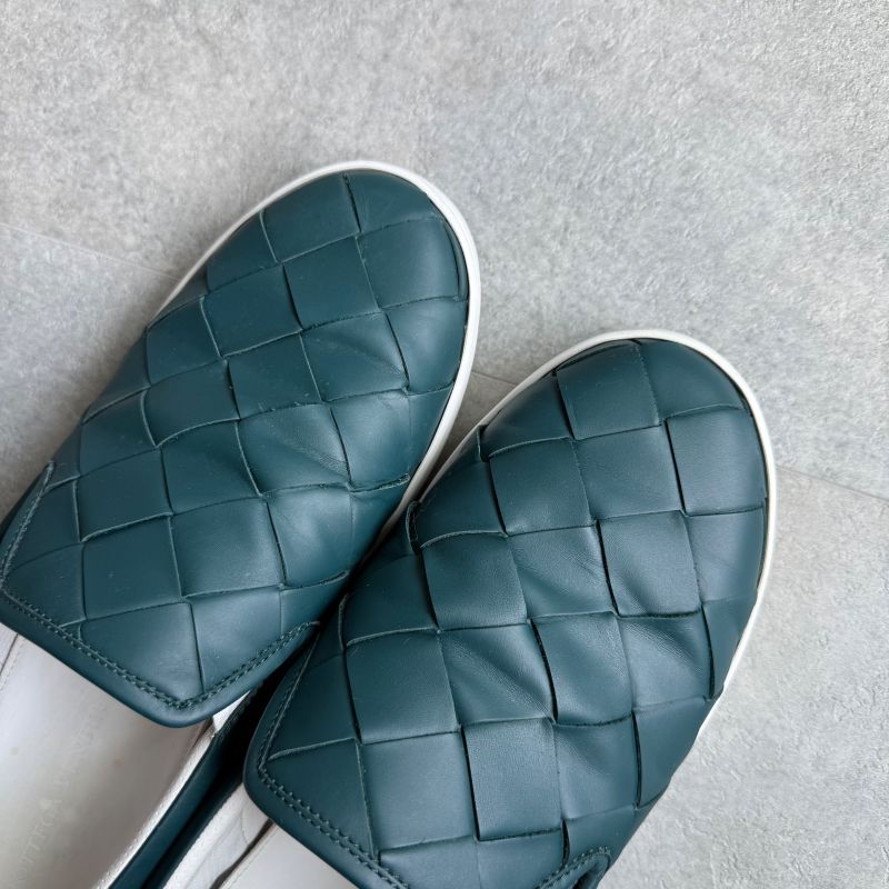 Bottega Veneta Maxi Intrecciato Sneakers Slip-on Leather Men 44 29cm (11.42in)