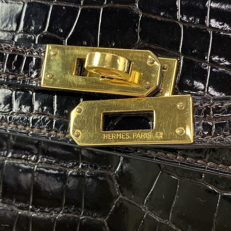 Hermes Shoulder Bag Mini Kelly Dark Brown Outer Stitching/gold Hardware