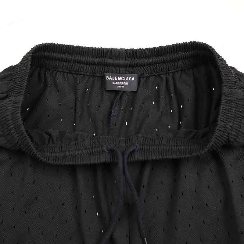 Balenciaga Perforated Shorts Mesh Shorts 674591 Tmvd4 Black S