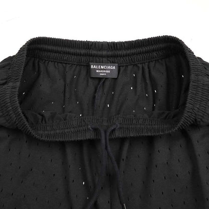 Balenciaga Perforated Shorts Mesh Shorts 674591 Tmvd4 Black S