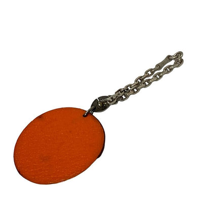 Hermes Key Holder (charm ) Fruit Key Holder Orange X Green X Silver Leather