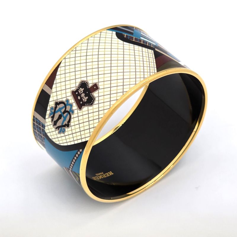 Hermes Emailles TGM Bangle Bracelet Approx 195cm (768in) Around The Wrist Horse