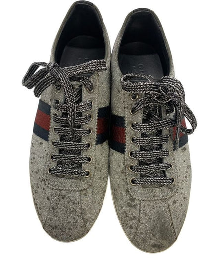 2120 Gucci Sneakers Sherry Line Glitter Sneakers Uk7 Approx 26.5cm (10.43in)