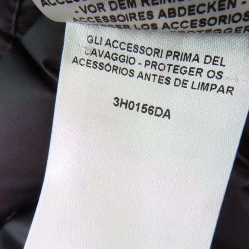 Hermes 23AW 3h0156da Long Quilted Vest Rubber Serie Patch Down Vest Black 40