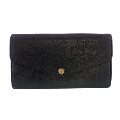 Louis Vuitton Flap Portefeuille Sarah Monogram Empreinte Leather Wallet Black