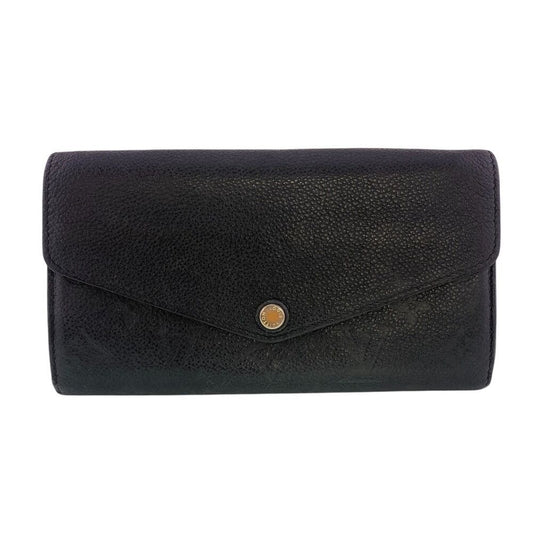 Louis Vuitton Flap Portefeuille Sarah Monogram Empreinte Leather Wallet Black
