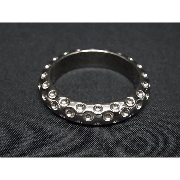 Hermes Dot Scarf Ring Closure Silver — view 2