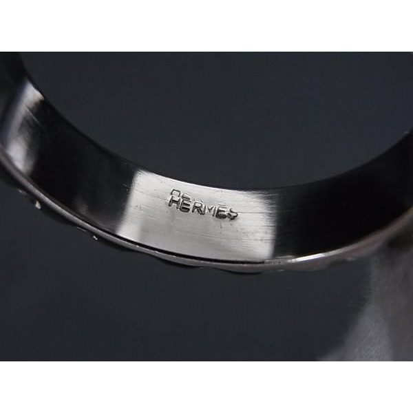 Hermes Dot Scarf Ring Closure Silver — view 3