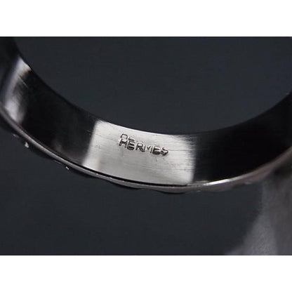 Hermes Dot Scarf Ring Closure Silver — view 3