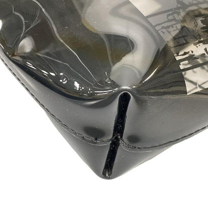 Chanel Shoulder Bag Window Line Clear X Black Plastic Chain Shoulder