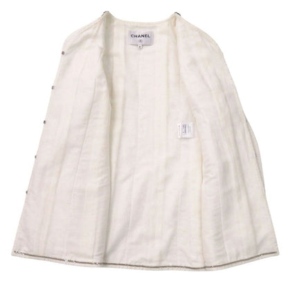 Chanel Tweed Cotton Stone Polyamide White Setup White 1327 Chanel