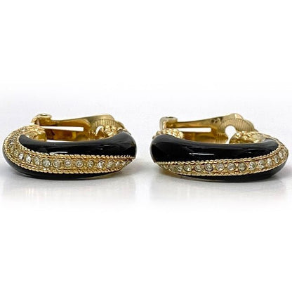 Christian Dior Earrings Ec21691 Gold Black
