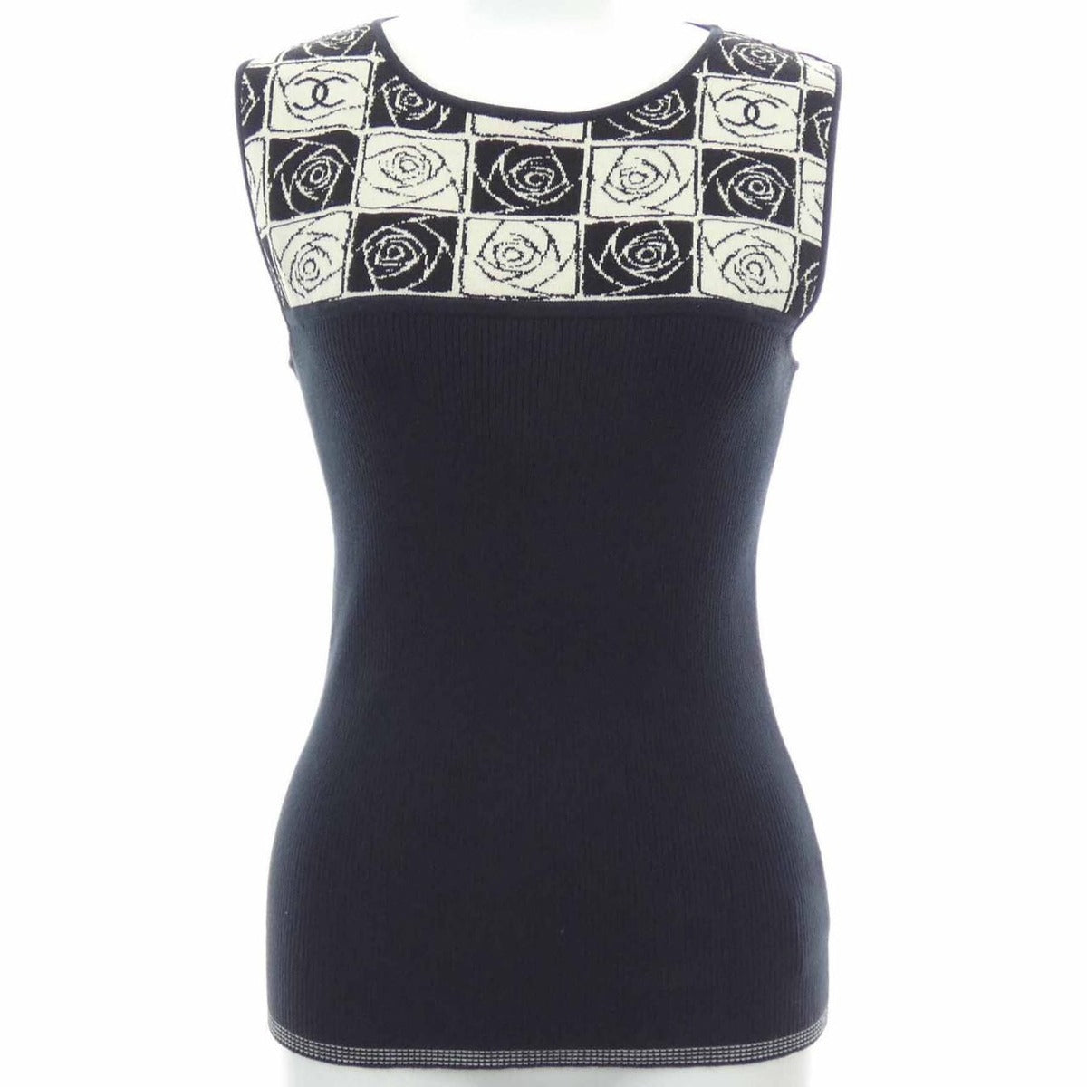 Chanel Vintage Knit Top Black