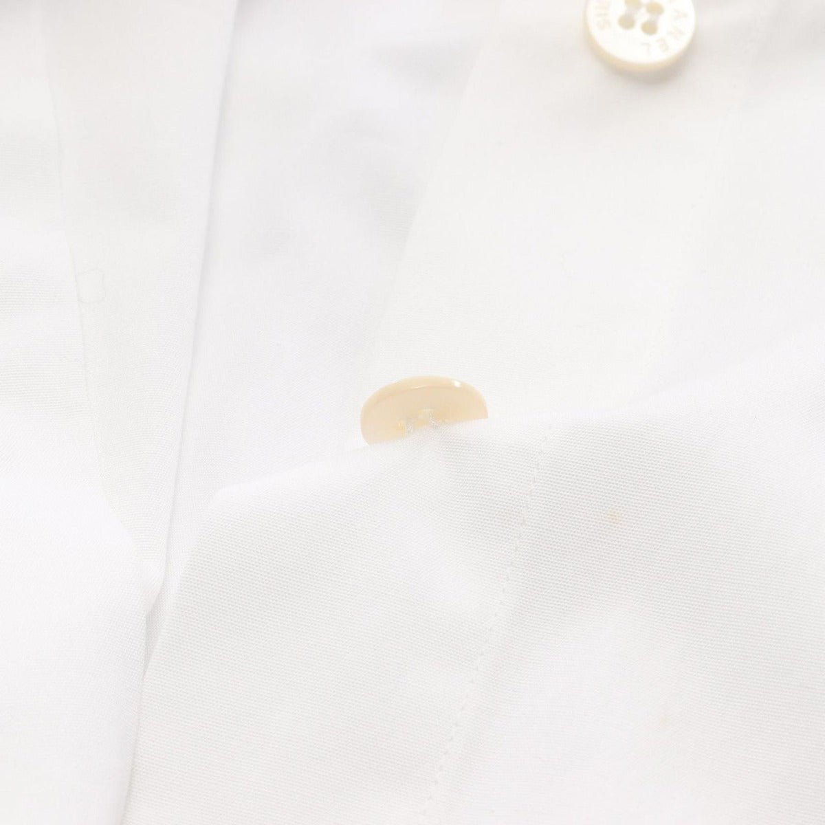 Chanel CC Logo Pearl Button Cotton Shirt B — view 4