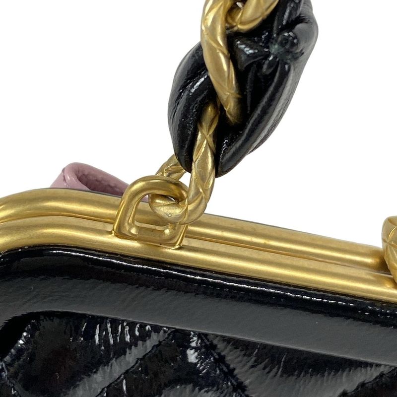 Chanel Shoulder Bag Matelasse Ap4028 Black And Pink Chain Shoulder / Vintage