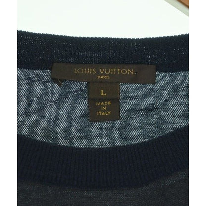 Louis Vuitton Knit Sweater Wool Silk Navy Black — view 3
