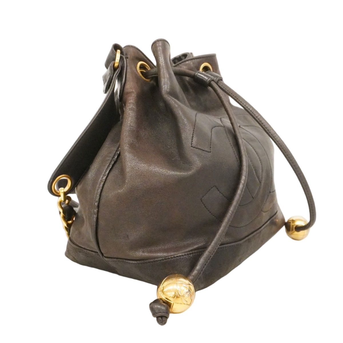 Chanel Shoulder Bag Lambskin Black Gold — view 2