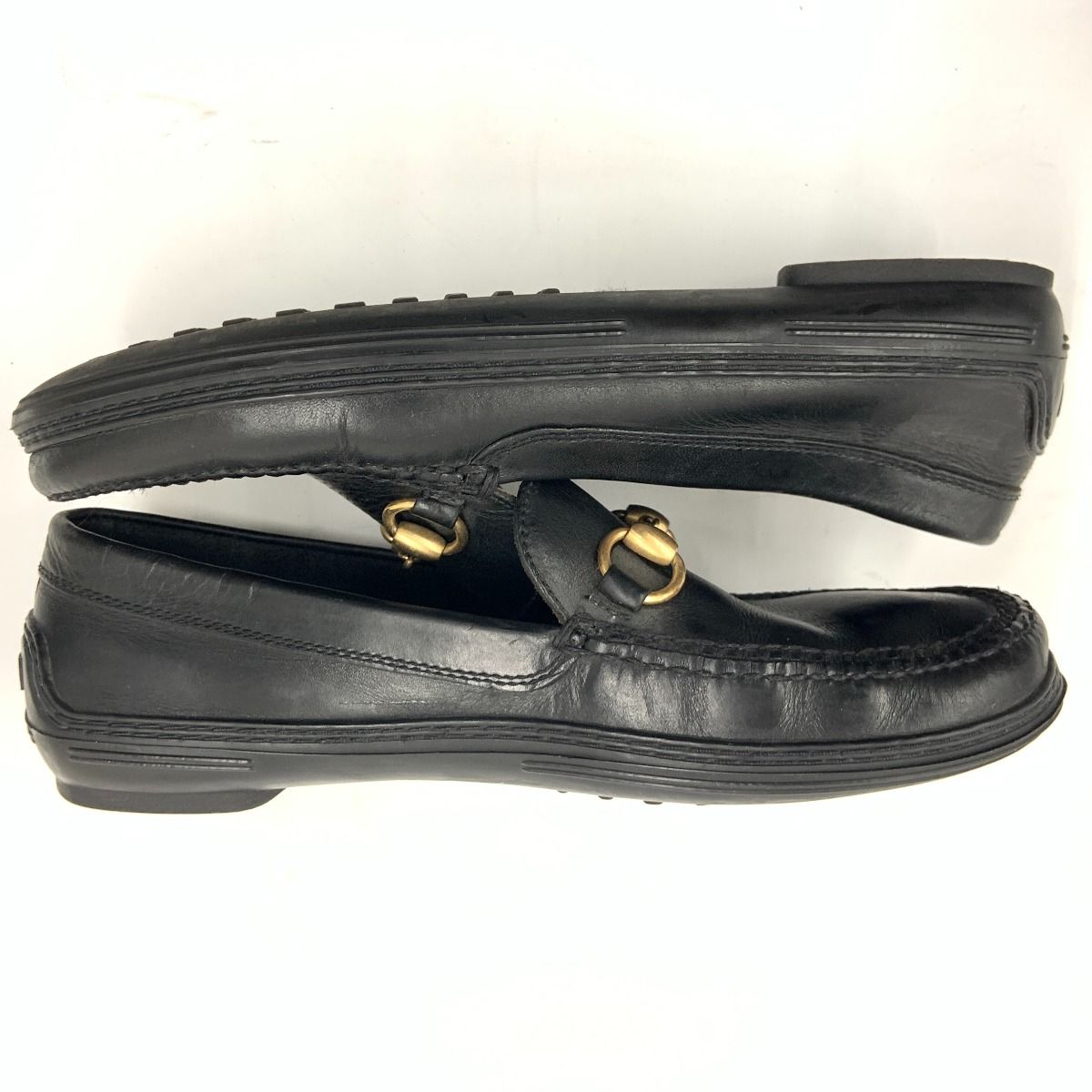 Gucci Horsebit Leather Loafers Black