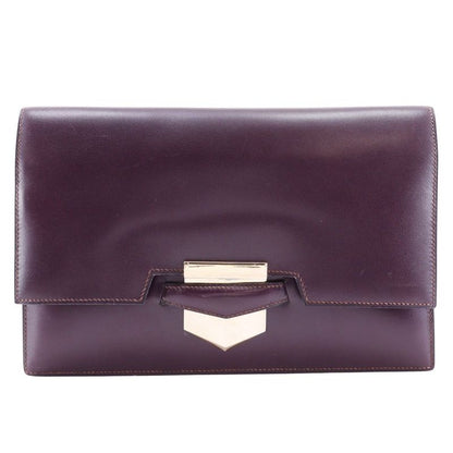 Hermes FACO Vintage Box Calf Bordeaux I Ladies Clutch Bag