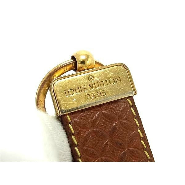 Louis Vuitton Key Holder Monogram Porte Cles Dragonne Brown Leather — view 3